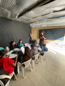 Audrey en el merendero de Maipú.