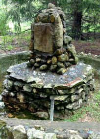 The fountain, believed to be constructed by the CCC, as it looks today. Source: http://www.schaeffersite.com/michaux/history-dave-smith.htm