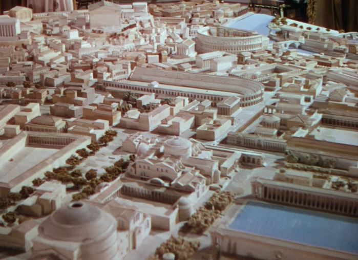 Screenshot: Nero’s sprawling replica of Rome (33:46).