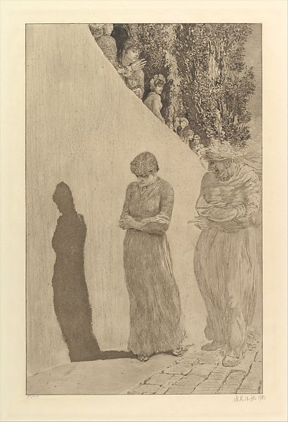 Illustration: Max Klinger, Shame (from the series A Love) 1887–1903 