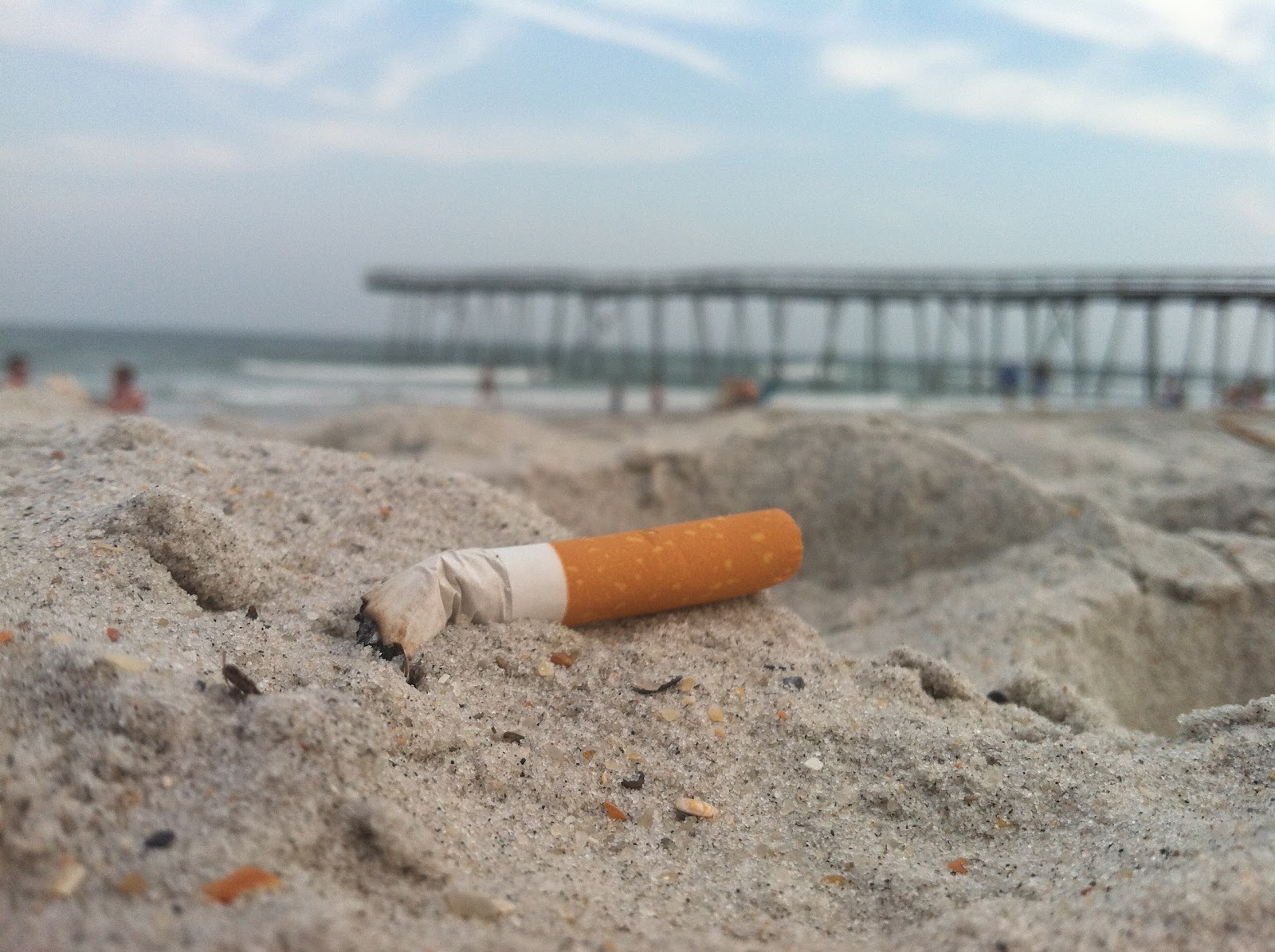 Cigarette on the beach