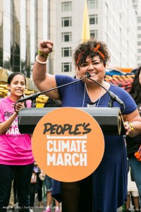 UPROSE'S Executive Director, Elizabeth Yeampierre at The People's Climate March Global Press Conference