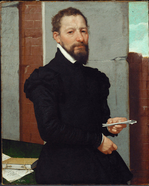 Portrait of Maffei by Giovanni Battista Moroni , ca. 1560-65.