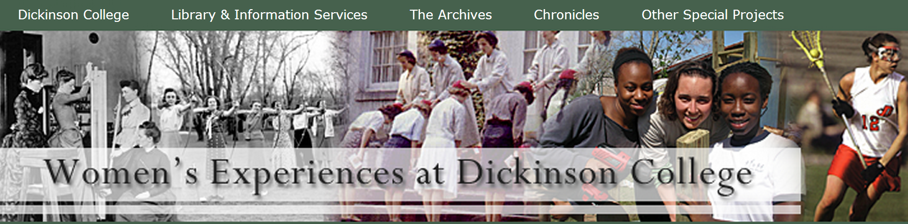 Womens Experience at Dickinson Header image