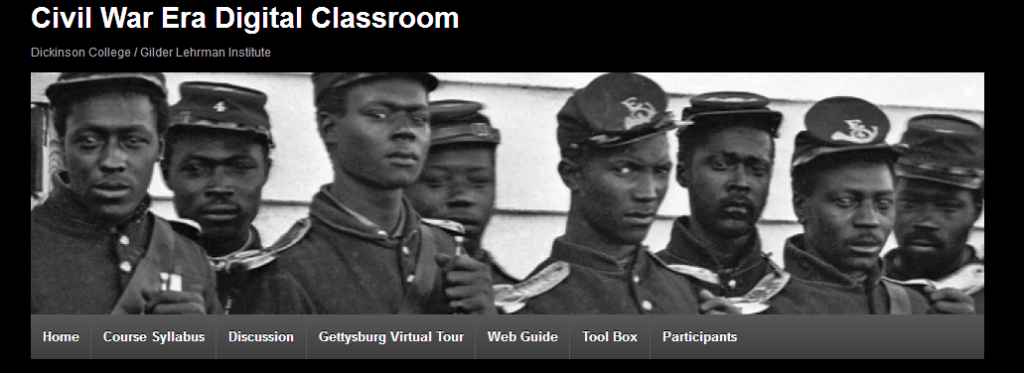 Civil War digital classroom screenshot