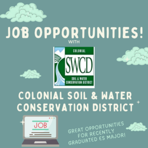 Flyer describing job opportunities with the colonial soil & water conservation district