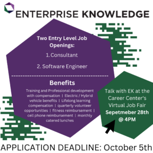 Flyer describing job opportunities with Enterprise Knowledge