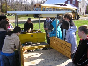 Students learn about the Solar Wheeler.