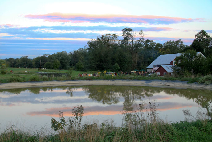 A beautiful sunset on the farm.