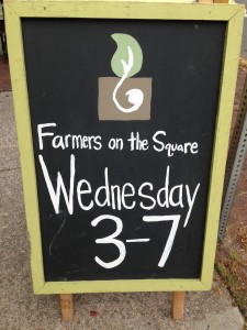 Farmers on the Square sign