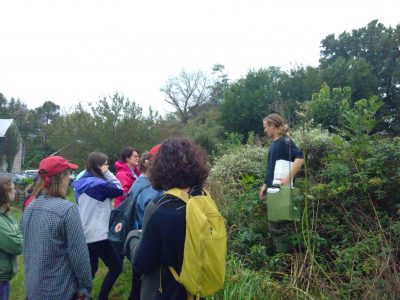 Edward leading a foraging walk with Dickinson students