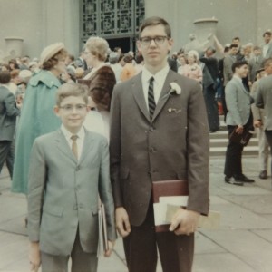 John Ferry (Left) with his brother Paul Ferry, at Paul's graduation from Girard in 1965.