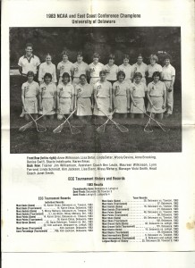 Bev Bruce and the team she coached, 1983.