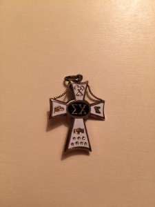 John Black Jr.'s Sigma Chi fraternity pin. 
