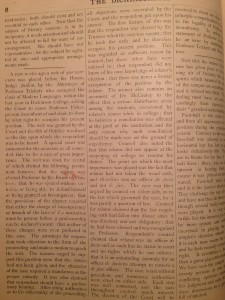 an article in the October 1874 edition of the Dickinsonian, describing the Trickett/Fisher lawsuit. Courtesy of the Dickinson Archives.