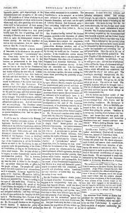 Screen capture of Douglass' Monthly's commentary on President James Buchanan's 1858 State of the Union Address 