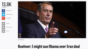 John Boehner reacting to the Iran Nuclear Deal