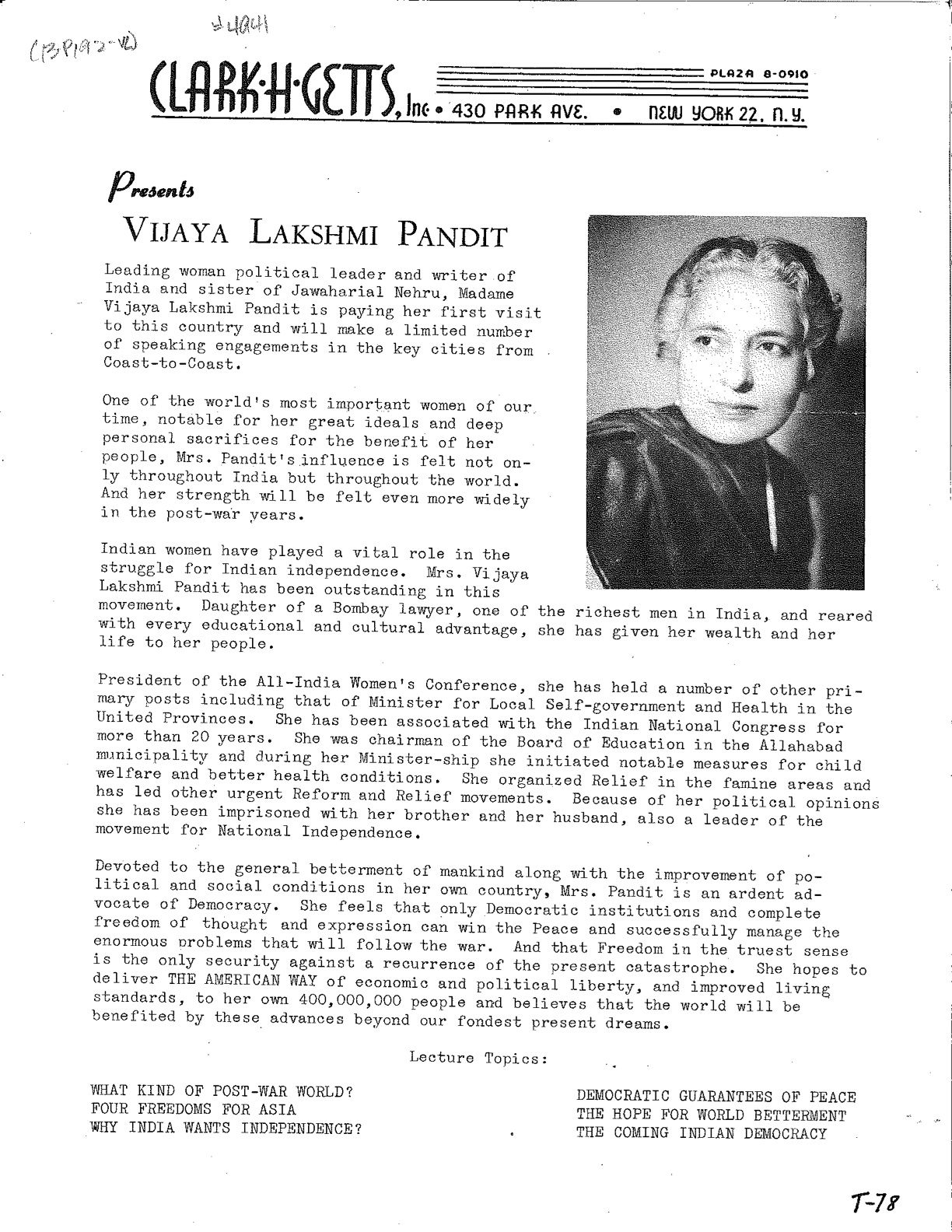 Vijaya Lakshmi Pandit: Education is not merely a means for earning a living  or an instrument for the acquisition of wealth. It is an initiation into  life of spirit, a training of