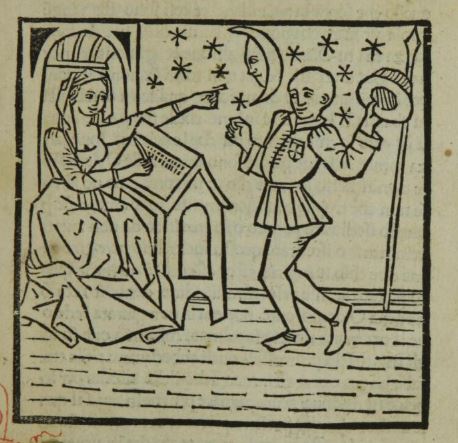 Woodcut from the Italian translation of the Heroides published by Sixtus Riessinger (Naples, 1474)