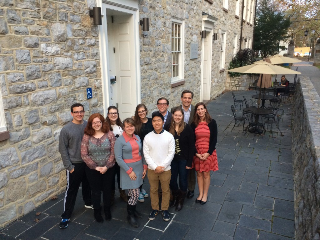 Latin Club Magistri 2014-2015 (l-r) Kevin Skowronski, Tyler RIchey-Yowell, Kaylin Bednarz, Chloe Miller, Joelle Ciciak, Owen Rapaport, James Dappert, Lucy McInerney, Chris Francese, Ashley Roman