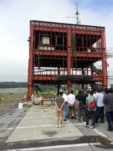 The Minamisanriku Disaster Preparedness Building makeshift memorial.