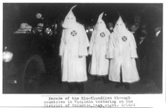 Parade of KKK members through Virginia Counties, in 1922