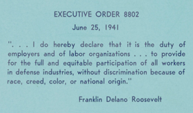 EO 8802 President Franklin Roosevelt