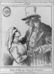 "Uncle Sam Embracing a Nurse" Propaganda Poster 