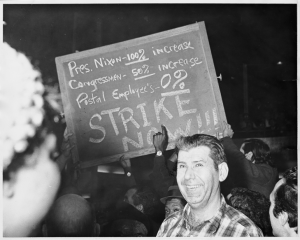 U.S. Postal Worker on Strike, 1970 (March 1970)