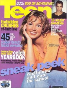 Britney spears on Teen magazine cover