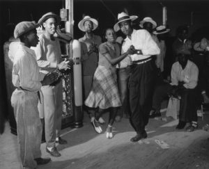 A couple dancing in the 1930s