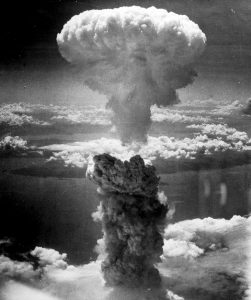 Image of atomic blast over the Japanese city of Nagasaki