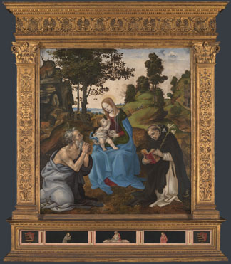 The Virgin and Child with Saints Jerome and Dominic by Fillippino Lippi - picture taken from the website of the National Gallery 