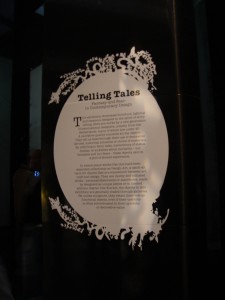Outside the 'Telling Tales' exhibit