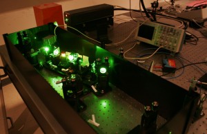 Titanium:sapphire ultrafast laser system.