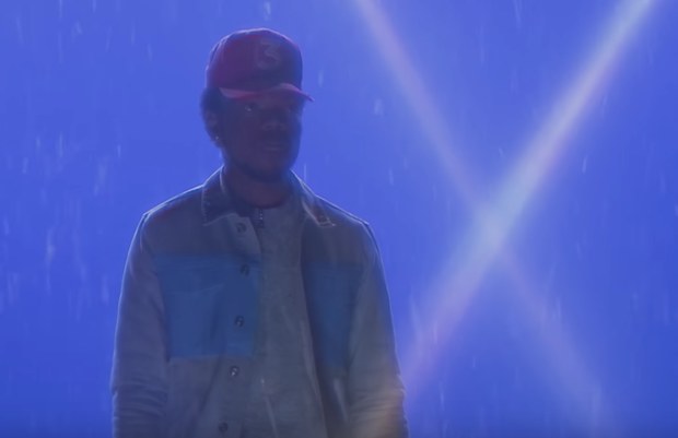 Chance standing in stars.