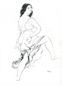 Potter: sketch of Isadora Duncan