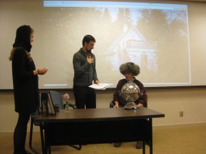 Student's in Prof. Duzs' Russian 232 act out Chekhov's play, The Bear