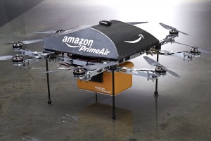 Handout photo of an Amazon PrimeAir drone