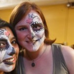 students wear traditional face paint 