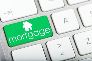 Mortgage button on a keyboard.