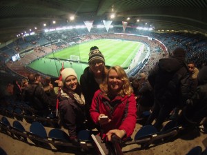 Toulouse fans at the game in Paris! Photo de Hannah Matlack.