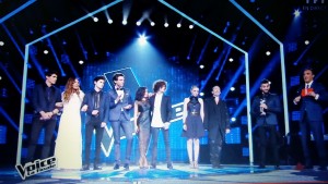 A photo from the finale of The Voice : la plus belle voix