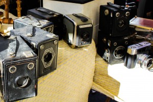 Vintage cameras, also at the François Verdier antique market ! Photo by Genevieve Pecsok.