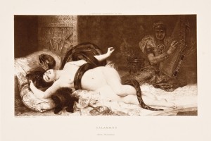 "Salammbo" (1889) by Gabrial Ferrier, etching 
