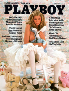 April 1976 cover of Playboy, photographed by Suze Randall.