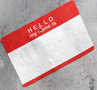 Photo of "Hello My Name Is" nametag