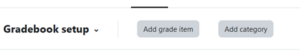 screenshot of Moodle gradebook setup to add a category