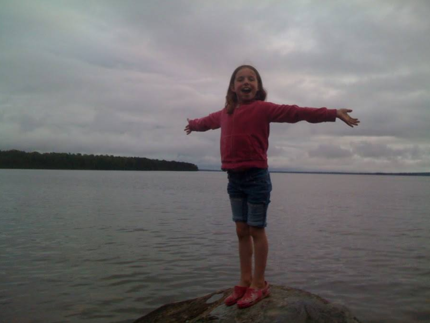 Myself as a kid enjoying the view at Moosehead Lake, Maine