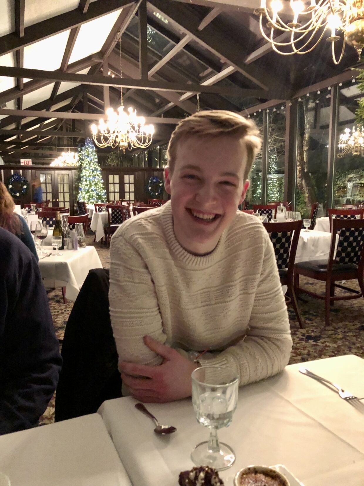 Noah at a holiday dinner
